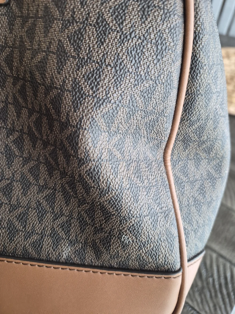 Michael Kors Men’s Brown Logo Travel Duffel Bag